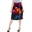 Red Tulips Midi Beach Skirt View1