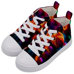 Red Tulips Kid s Mid-top Canvas Sneakers