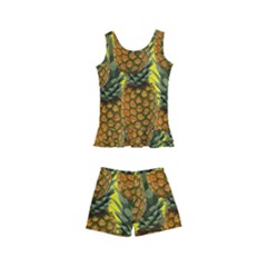 Tropical Pineapple Kid s Boyleg Swimsuit