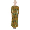 Tropical Pineapple Quarter Sleeve Wrap Maxi Dress View2