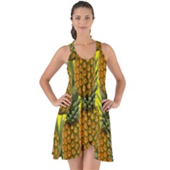 Tropical Pineapple Show Some Back Chiffon Dress