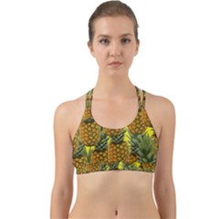 Tropical Pineapple Back Web Sports Bra