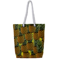 Tropical Pineapple Full Print Rope Handle Tote (small) by snowwhitegirl