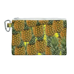 Tropical Pineapple Canvas Cosmetic Bag (large)