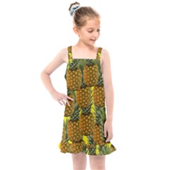 Tropical Pineapple Kids  Overall Dress