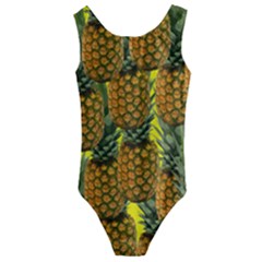 Tropical Pineapple Kids  Cut-out Back One Piece Swimsuit