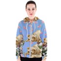 Cat And Butterflies Women s Zipper Hoodie View1