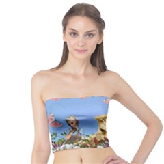 Cat And Butterflies Tube Top by snowwhitegirl