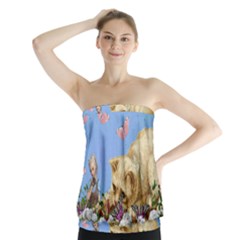 Cat And Butterflies Strapless Top by snowwhitegirl