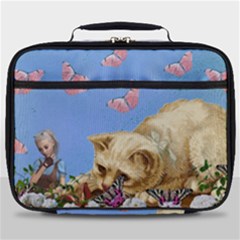 Cat And Butterflies Full Print Lunch Bag