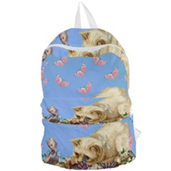 Cat And Butterflies Foldable Lightweight Backpack