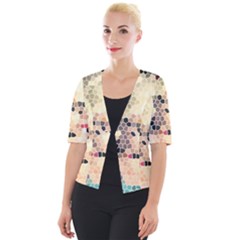 Stained Glass Girl Cropped Button Cardigan