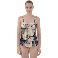 Stained Glass Girl Twist Front Tankini Set by snowwhitegirl