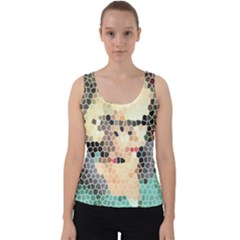 Stained Glass Girl Velvet Tank Top