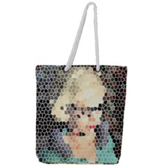 Stained Glass Girl Full Print Rope Handle Tote (large)