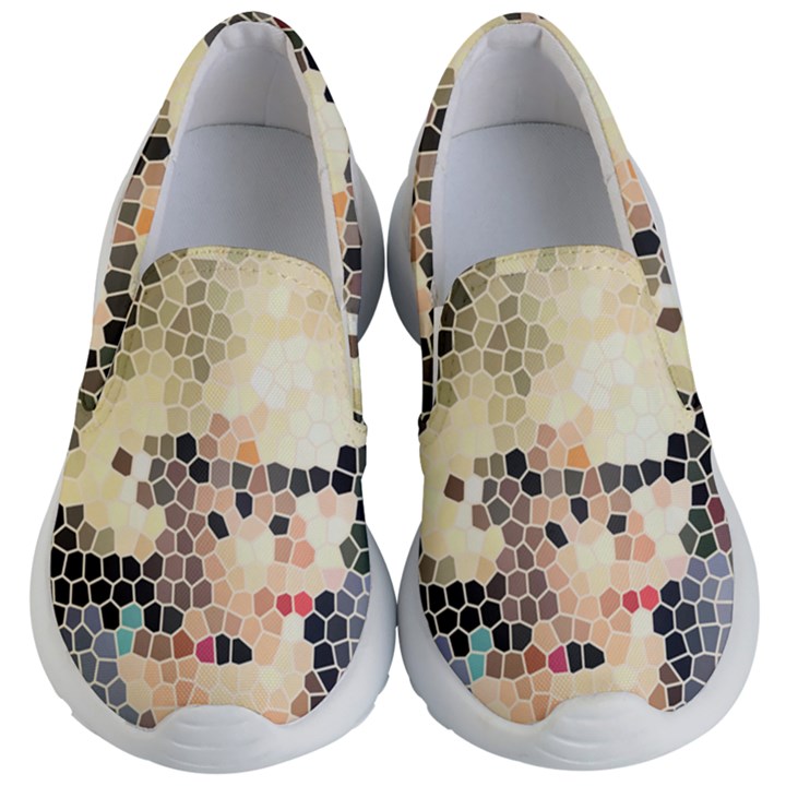 Stained Glass Girl Kid s Lightweight Slip Ons