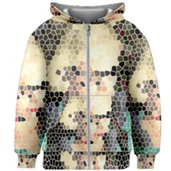 Stained Glass Girl Kids Zipper Hoodie Without Drawstring