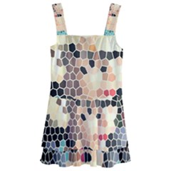 Stained Glass Girl Kids  Layered Skirt Swimsuit