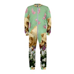 Cat And Butterflies Green Onepiece Jumpsuit (kids) by snowwhitegirl