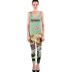 Cat And Butterflies Green One Piece Catsuit by snowwhitegirl