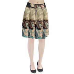 Girl Thinking Pleated Skirt by snowwhitegirl