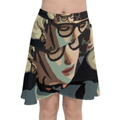 Girl Thinking Chiffon Wrap Front Skirt by snowwhitegirl