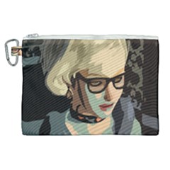 Girl Thinking Canvas Cosmetic Bag (xl)