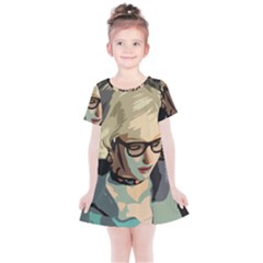 Girl Thinking Kids  Simple Cotton Dress