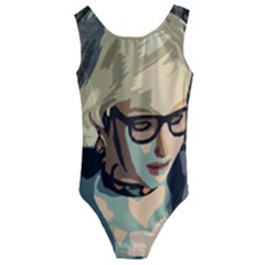 Girl Thinking Kids  Cut-out Back One Piece Swimsuit