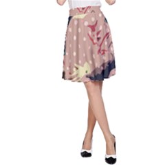 Rose Floral Doll A-line Skirt by snowwhitegirl