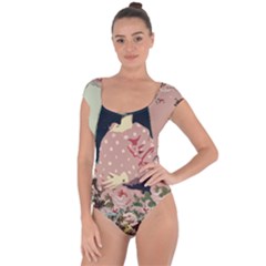 Rose Floral Doll Short Sleeve Leotard  by snowwhitegirl