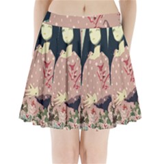 Rose Floral Doll Pleated Mini Skirt by snowwhitegirl