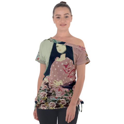 Rose Floral Doll Tie-up Tee by snowwhitegirl