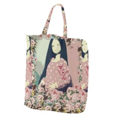 Rose Floral Doll Giant Grocery Tote