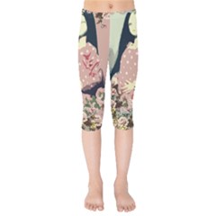 Rose Floral Doll Kids  Capri Leggings  by snowwhitegirl