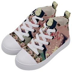 Rose Floral Doll Kid s Mid-top Canvas Sneakers