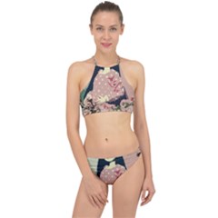 Rose Floral Doll Racer Front Bikini Set