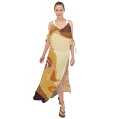 Butterfly Eyes Maxi Chiffon Cover Up Dress