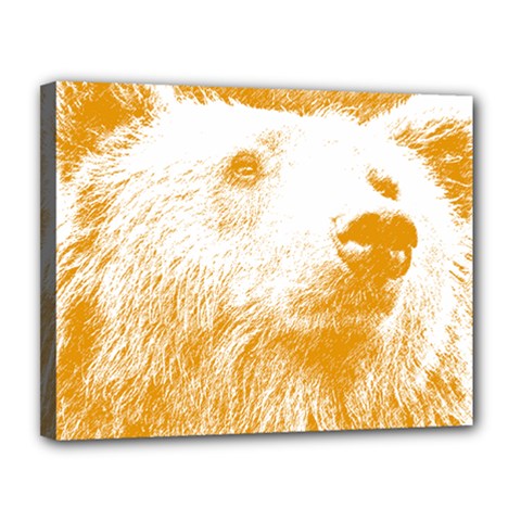 Bear Canvas 14  X 11  (stretched)