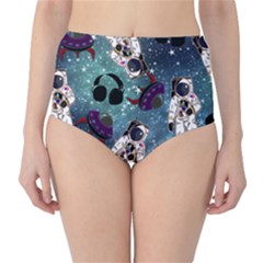 Astronaut Space Galaxy Classic High-waist Bikini Bottoms by snowwhitegirl