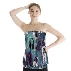 Astronaut Space Galaxy Strapless Top by snowwhitegirl