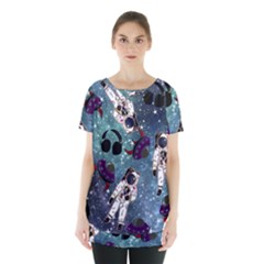 Astronaut Space Galaxy Skirt Hem Sports Top