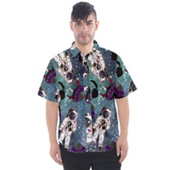 Astronaut Space Galaxy Men s Short Sleeve Shirt