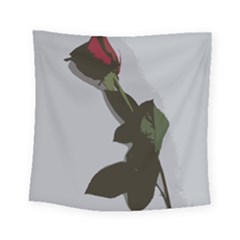 Red Rose Square Tapestry (small) by snowwhitegirl