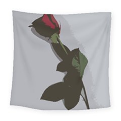 Red Rose Square Tapestry (large) by snowwhitegirl