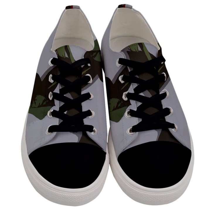 Red Rose Men s Low Top Canvas Sneakers