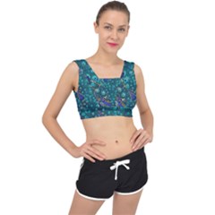 Peacocks V-back Sports Bra