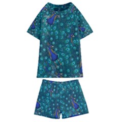 Peacocks Kids  Swim Tee And Shorts Set