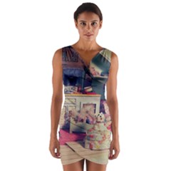 Caravan Wrap Front Bodycon Dress