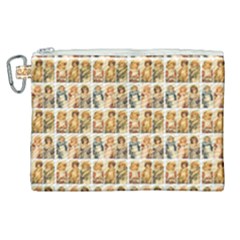 Victorian Girl Labels Canvas Cosmetic Bag (xl)